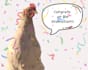 design a personalized message with a chicken photo