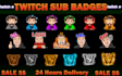 design mind blowing twitch sub badges or sub emotes