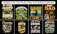 make tshirt design with svg cutting files bundle design
