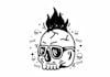 create line art tattoo in black and white