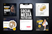 do creative social media design, post, banner ads