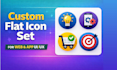 design professional flat icon sets for web and app UI UX