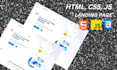 build a landing page using HTML CSS js or wordpress