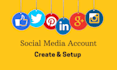 create social media accounts like facebook, instagram, twitter