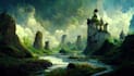 create fantasy landscape concept art