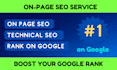 do onpage seo and technical optimization with 90 plus score