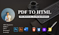 convert pdf, jpeg to html CSS js bootstrap responsive web