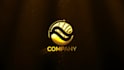 create simple cinematic golden logo reveal