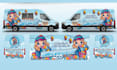 design trailer food truck and food van wrap design