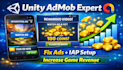 integrate admob ads, fix bugs, and implement iap in unity game