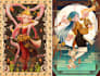 draw ur oc,anime character in tarot card art style