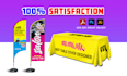design event canopy tent, backdrop, table cover, feather flag, roll up banner