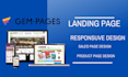 design shopify landing page with pagefly ,shogun app,gempage