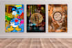 create amazing ikonick canvas wall art design with mockup