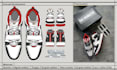 design shoes with manufacturer ready tech pack and 3d rendering