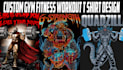 draw gym fitness sports t shirt design