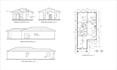 make a modern design floor plan, elevation, and section