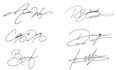 do handwritten logo, scripted, cursive signature and autograph
