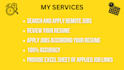 search and apply remote jobs, job application, reverse recruiter, work from home