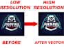 convert raster to vector, image tracing, with high resolution