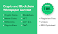 write and design blockchain, nft and crypto white paper