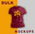 do a bulk tshirt, clothing mockup with your design