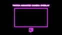 design an animated webcam overlay with neon and effects
