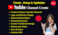 create and setup youtube channel