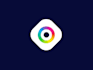 create trippy hand drawn circle shape logo