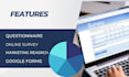 create professional  questionnaires survey forms and google form