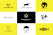 create a flat minimalist logo design