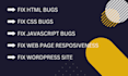 fix html css and js bugs and its responsiveness