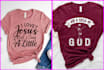 do custom christian graphic and typography t shirt design