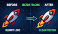 do professional vector tracing, raster to vector conversion