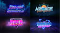 make custom 80s retro logo designs with unique 3d texts