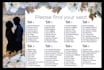 design welcome sign, wedding cards, banners, seating charts