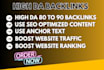 do monthly off page seo service with high authority white hat dofollow backlinks