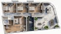 convert 2d to 3d floor plan in 6 hrs