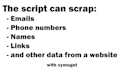 create a web scraping program, do data mining with python