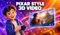 create 3d ai animated cartoon video in pixar style