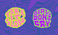create trippy hand drawn circle shape logo