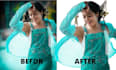 skillfully remove the background image and correct the photos