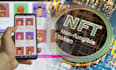 create an eccentric nft card promo video, 3d nft card