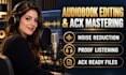 do audiobook fixing, editing and remove mistakes for acx