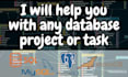 create database projects and solve any sql queries