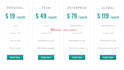 design a pure css3 pricing table