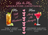 design wedding menus, bar menus, his and hers drink signs