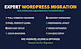 convert clone or transfer wix, weebly, webflow, squarespace to wordpress website