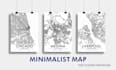 design city map posters, printable map art