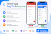 fix bugs and error in your flutter app, flutter reskin flutter bug fix